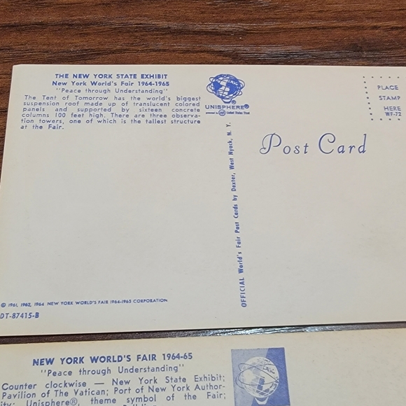 Vintage 1965 World's Fair post cards - Picture 8 of 11